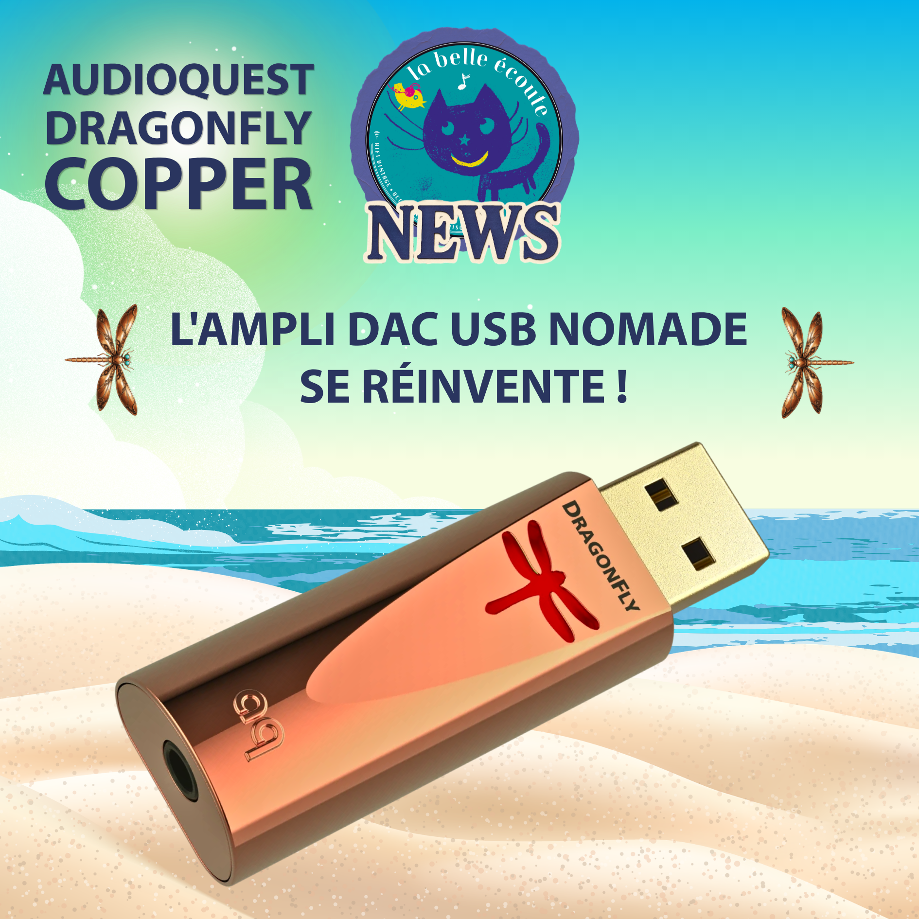 DragonFly Copper : l’ampli DAC USB nomade se réinvente chez AudioQuest !
