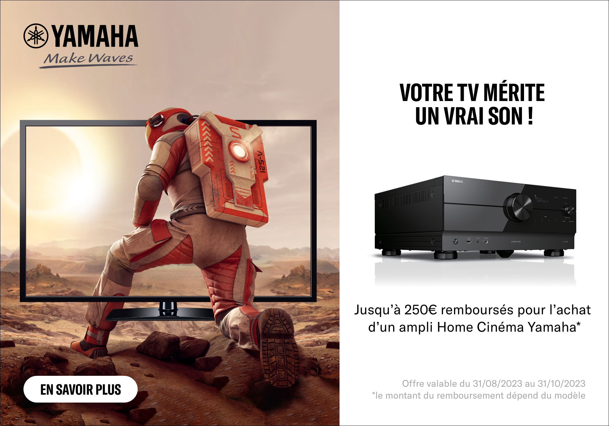 Offre de remboursement Yamaha Automne 2023