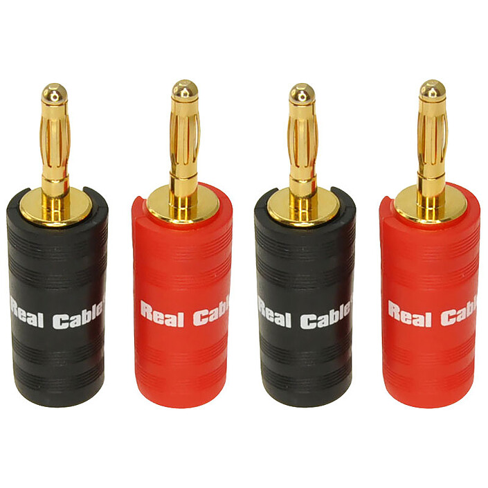 Real cable - Fiche banane B6932-2C (lot de 4)
