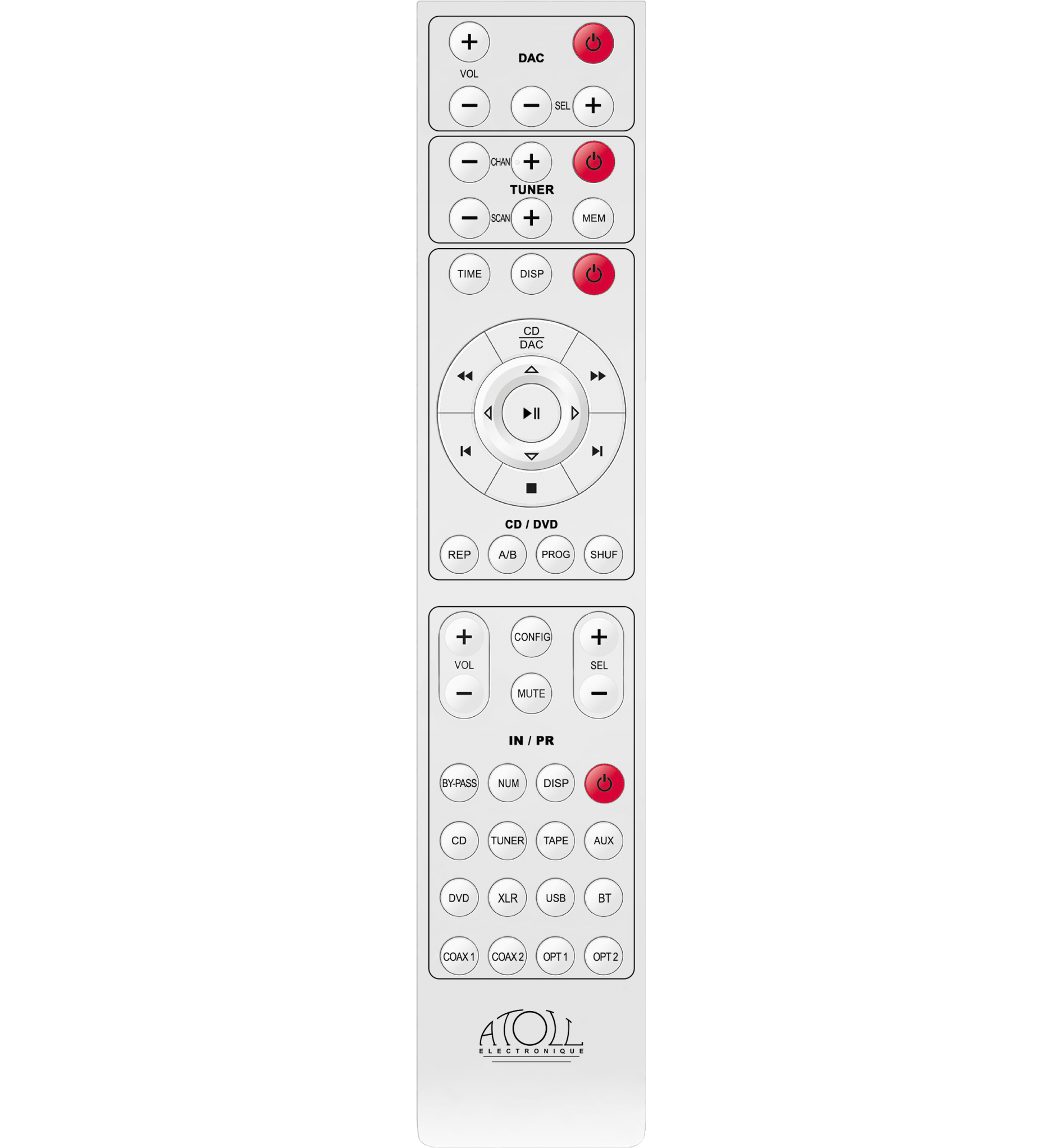 Atoll - Télécommande universelle - Finition argent